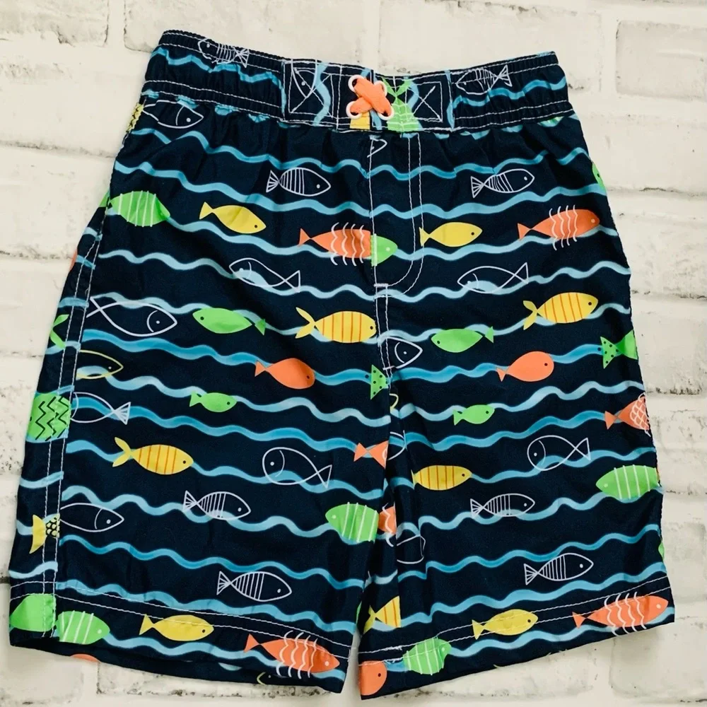 “See Ya Later” Toddler Boy Swim Set | Top & Shorts | Multicolored | NWT | 4T - Picture 3 of 9